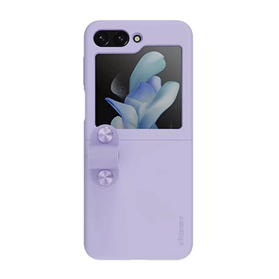 کاور گوشی سامسونگ Galaxy Z Flip5 نیلکین مدل Flex Flip Finger Strap Liquid Silicone
