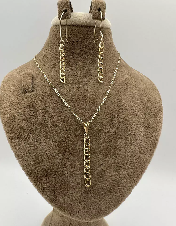 نیم ست طلا  18عیار اپال گلد مدل کارتیر CA02