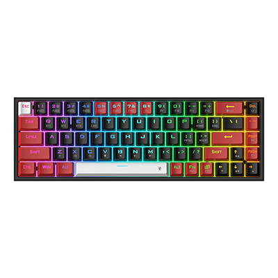 کیبورد گیمینگ ردراگون مدل Castor K631 PRO RGB BRW سوئیچ قرمز