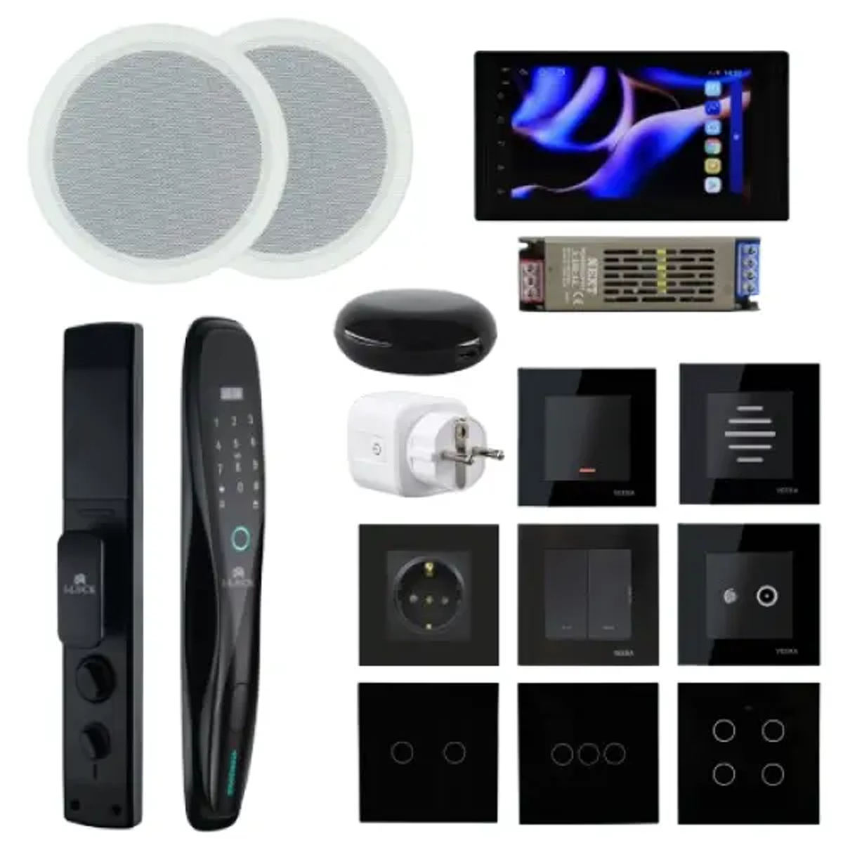 پکیج خانه هوشمند مدل دو خواب فول با دستگیره مشکی-small-image