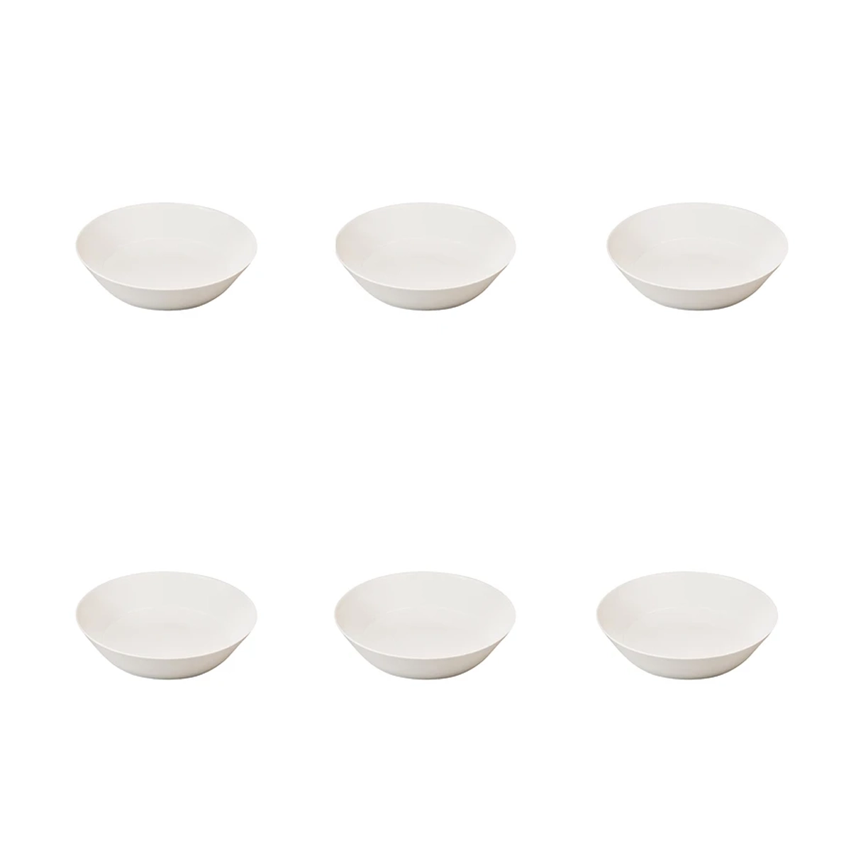 بشقاب خورش خوری زی مدل فرم اس کد 19 سفید درجه یک بسته شش عددی-small-image