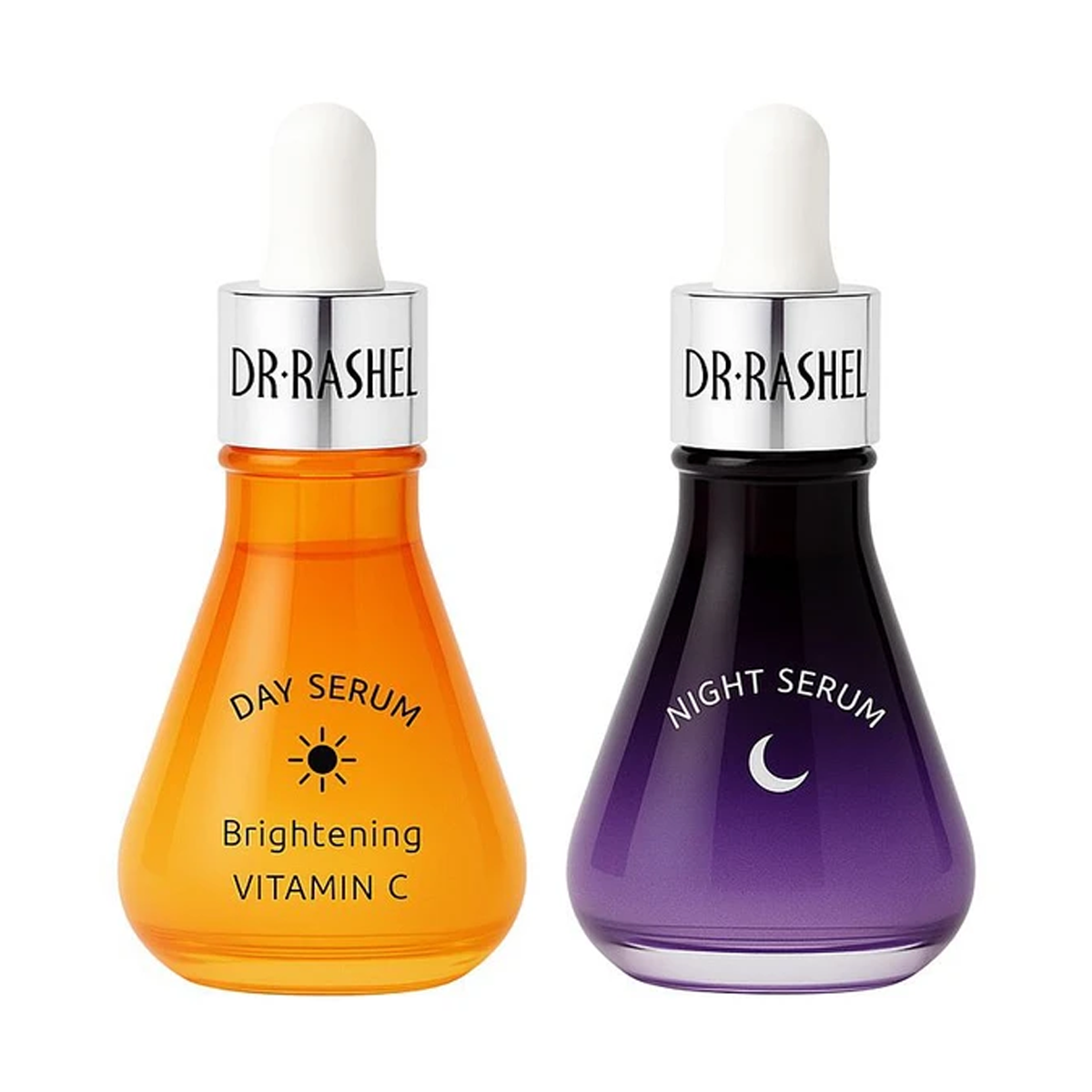 سرم ضد چروک دکتر راشل مدل رتینول به همراه سرم روشن کننده دکتر راشل مدل ویتامین سی-small-image