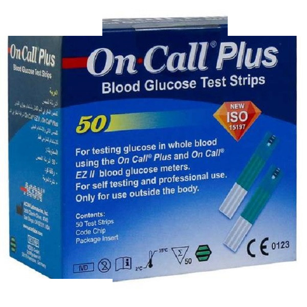 نوار تست قند خون آن کال پلاس کد 1 بسته 50 عددی نوار تست قند خون آن کال پلاس کد 1 بسته 50 عددی