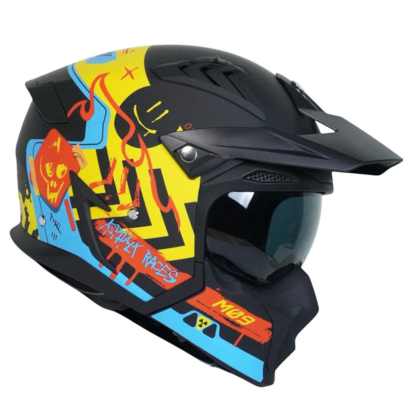 کلاه کاسکت فک جداشونده راپیدو مدل 890+ mt09 danger