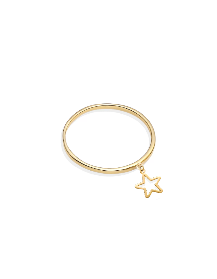 انگشتر طلا 18عیار اپال گلد مدل آویز ستاره