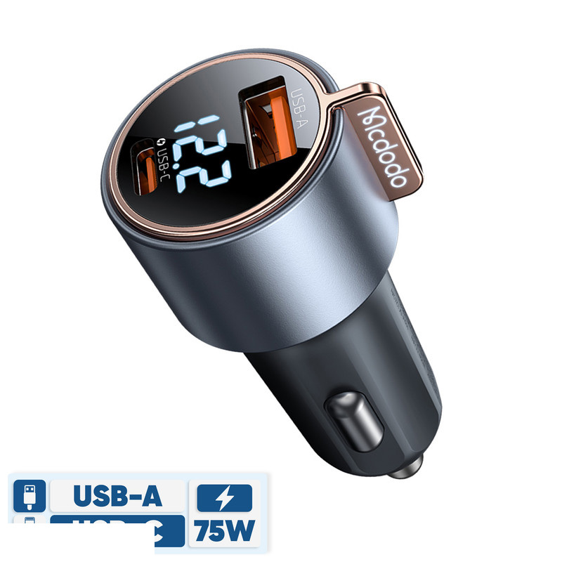 شارژر فندکی 75وات دو پورت مک دودو مدل CC-3690