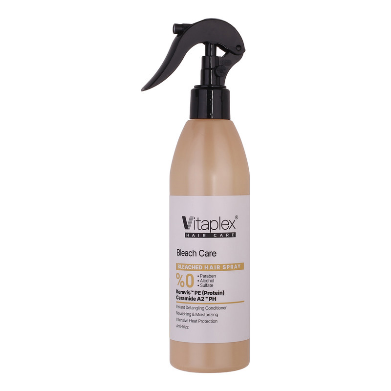 اسپری حالت دهنده مو با قدرت حفظ حالت مو 2 ویتاپلکس مدل Bleach Care 03 مناسب مو رنگ شده و آسیب دیده حجم 300 میلی لیتر اسپری حالت دهنده مو با قدرت حفظ حالت مو 2 ویتاپلکس مدل Bleach Care 03 مناسب مو رنگ شده و آسیب دیده حجم 300 میلی لیتر