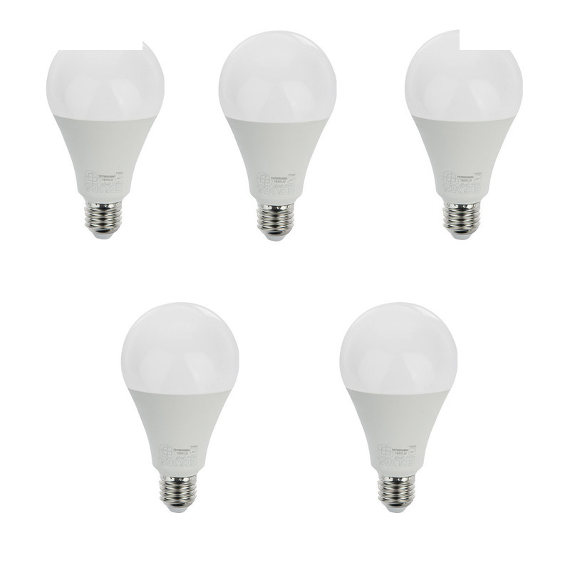 لامپ ال ای دی 20 وات تک تاب مدل حبابی پایه E27 بسته 5 عددی لامپ ال ای دی 20 وات تک تاب مدل حبابی پایه E27 بسته 5 عددی