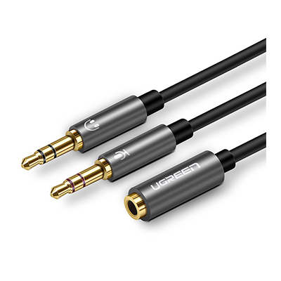 کابل تبدیل 2 به 1 AUX یوگرین AV140 مدل 20899 طول 20 سانتی متر