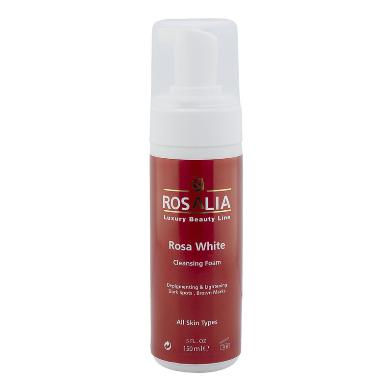 فوم پاککننده و روشنکننده پوست رزالیا مدل Rosa White حجم 150 میلیلیتر فوم پاککننده و روشنکننده پوست رزالیا مدل Rosa White حجم 150 میلیلیتر