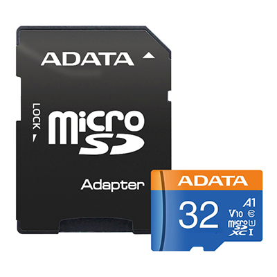 کارت حافظه microSDXC ای دیتا مدل Premier V10 A1 کلاس 10 استاندارد UHS-I سرعت 100MBps ظرفیت 32 گیگابایت به همراه آداپتور