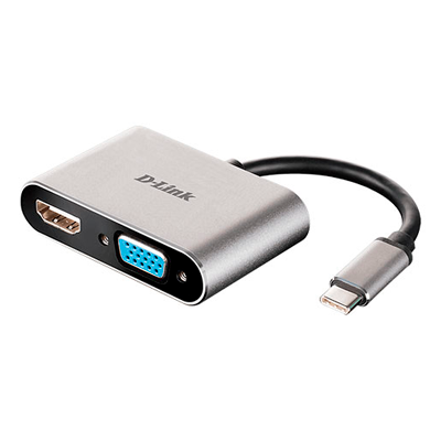 مبدل USB-C به HDMI و VGA دی لینک مدل DUB-V210