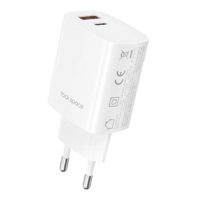 شارژر دیواری راک اسپیس مدل T51 توان 30 وات شارژر دیواری راک اسپیس مدل T51 توان 30 وات