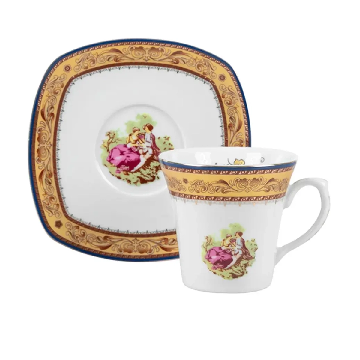 سرویس چای خوری ۶ نفره چینی پردیس مدل لمونژ-small-image