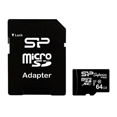 کارت حافظه microSDXC سیلیکون پاور مدل Superior Pro کلاس 10 استاندارد UHS-I U3 سرعت 90MBps ظرفیت 64 گیگابایت به همراه آداپتور کارت حافظه microSDXC سیلیکون پاور مدل Superior Pro کلاس 10 استاندارد UHS-I U3 سرعت 90MBps ظرفیت 64 گیگابایت به همراه آداپتور-small-image