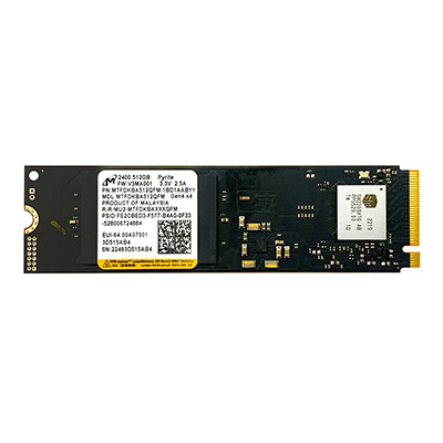هارد اس اس دی اینترنال میکرون مدل 2400 Gen4x4 NVMe ظرفیت 512 گیگابایت