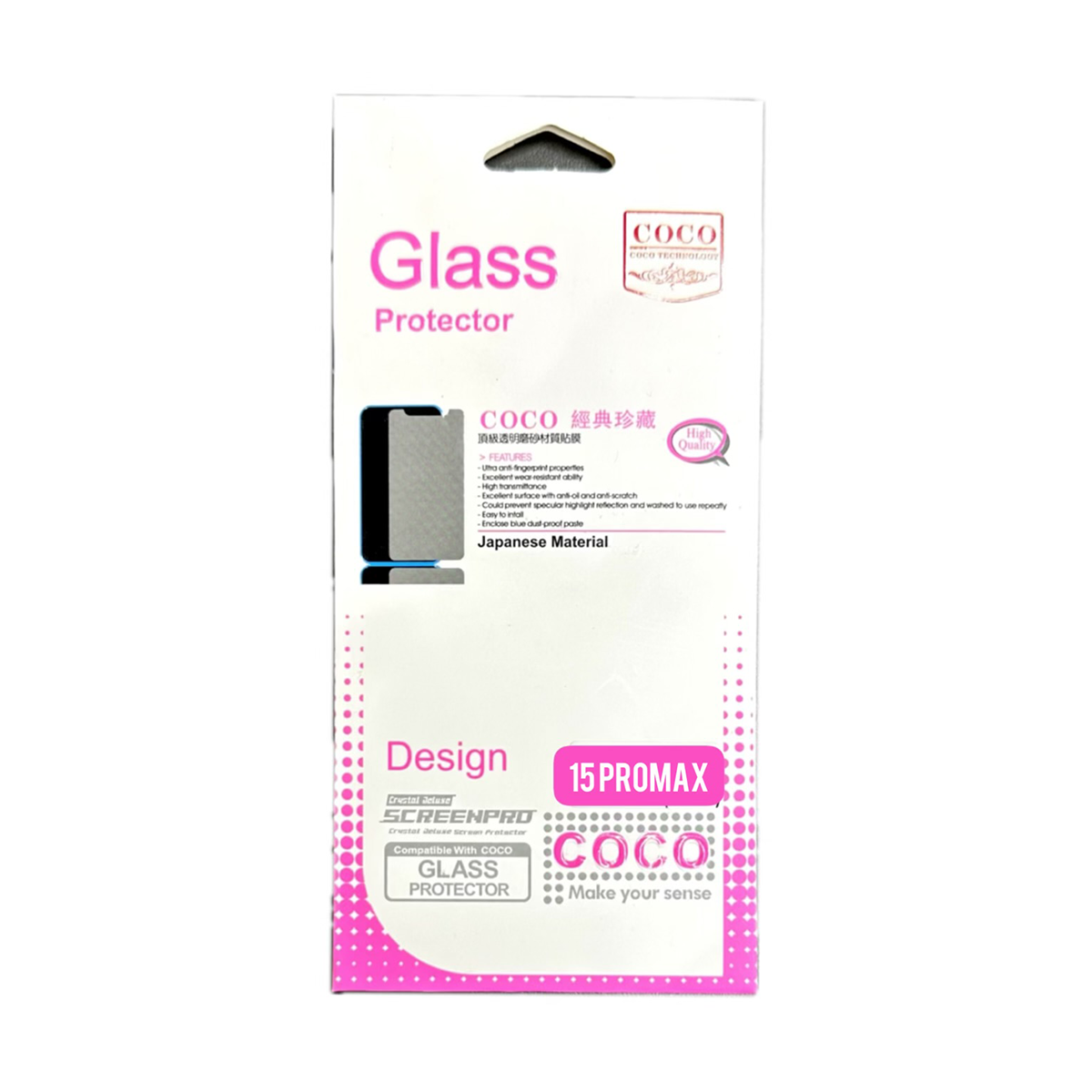 گلس گوشی اپل iPhone 15 Pro Max کوکو مدل 10D Pro Plus گلس گوشی اپل iPhone 15 Pro Max کوکو مدل 10D Pro Plus