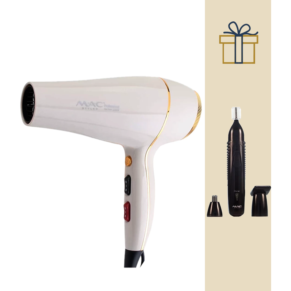 سشوار مک استایلر مدل MC-6690 به همراه موزن گوش و بینی مدل MC-8809-small-image