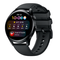  ساعت هوشمند هوآوی WATCH 3 با بدنه مشکی و بند لاستیکی مشکی-small-image
