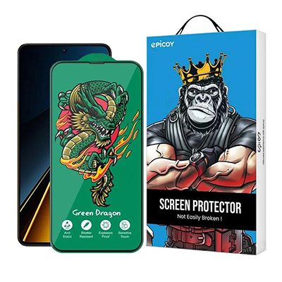 محافظ صفحه نمایش اپیکوی مدل Green Dragon ExplosionProof مناسب برای گوشی موبایل شیائومی Poco X6 Pro 5G/ X6 5G/ M6 Pro 4G