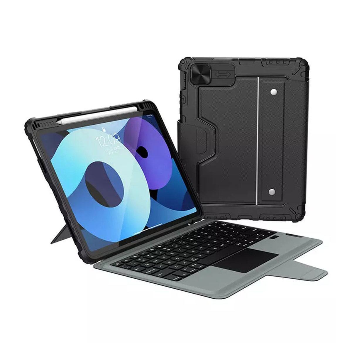 کیف کلاسوری تبلت اپل iPad Air 5 نیلکین مدل Bumper Combo Backlit Keyboard به همراه کیبورد کیف کلاسوری تبلت اپل iPad Air 5 نیلکین مدل Bumper Combo Backlit Keyboard به همراه کیبورد