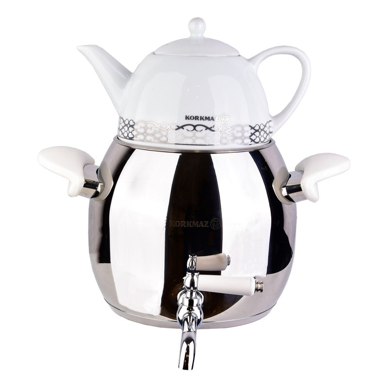 ست کتری قوری کرکماز کد 020 گنجایش کتری 4 لیتر گنجایش قوری 1 لیتر