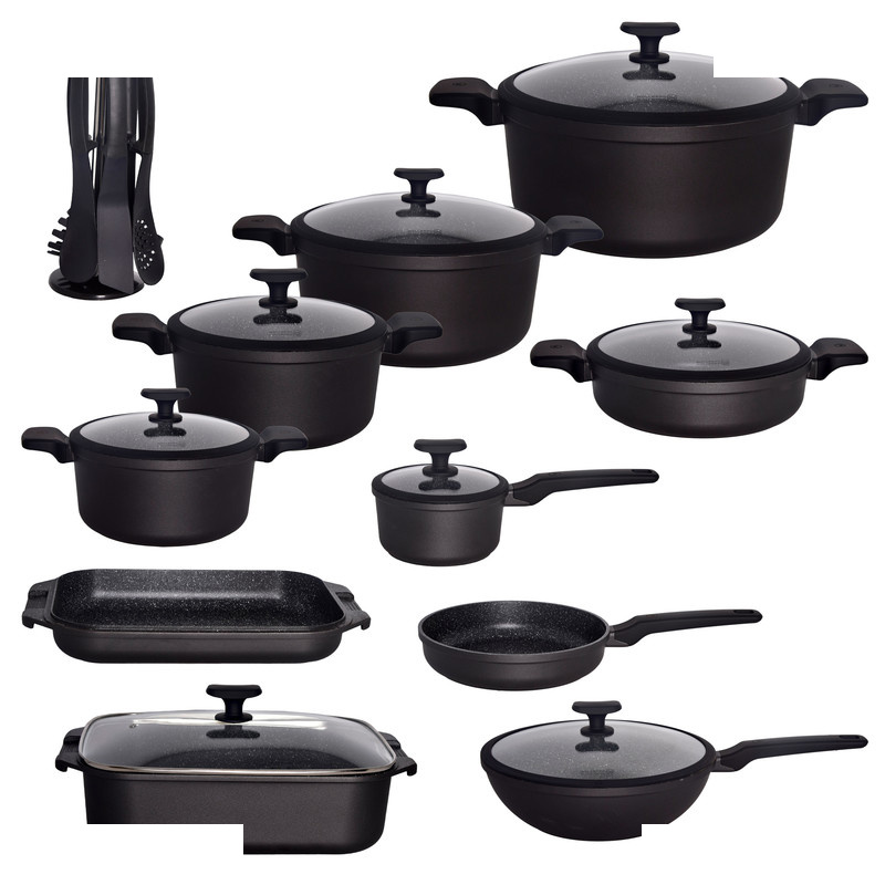 سرویس قابلمه و تابه گرانیتی 25 پارچه ولبرگ مدل B