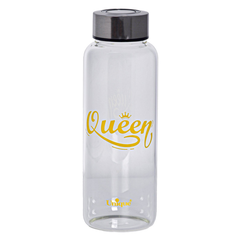 بطری شیشه ای یونیک طرح queen کد 3052