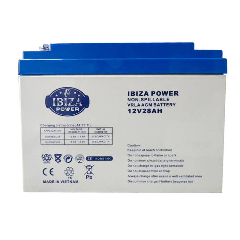 باتری یو پی اس 12 ولت 28 آمپر ساعت ایبیزا مدل: IBZ 12-28 باتری یو پی اس 12 ولت 28 آمپر ساعت ایبیزا مدل: IBZ 12-28