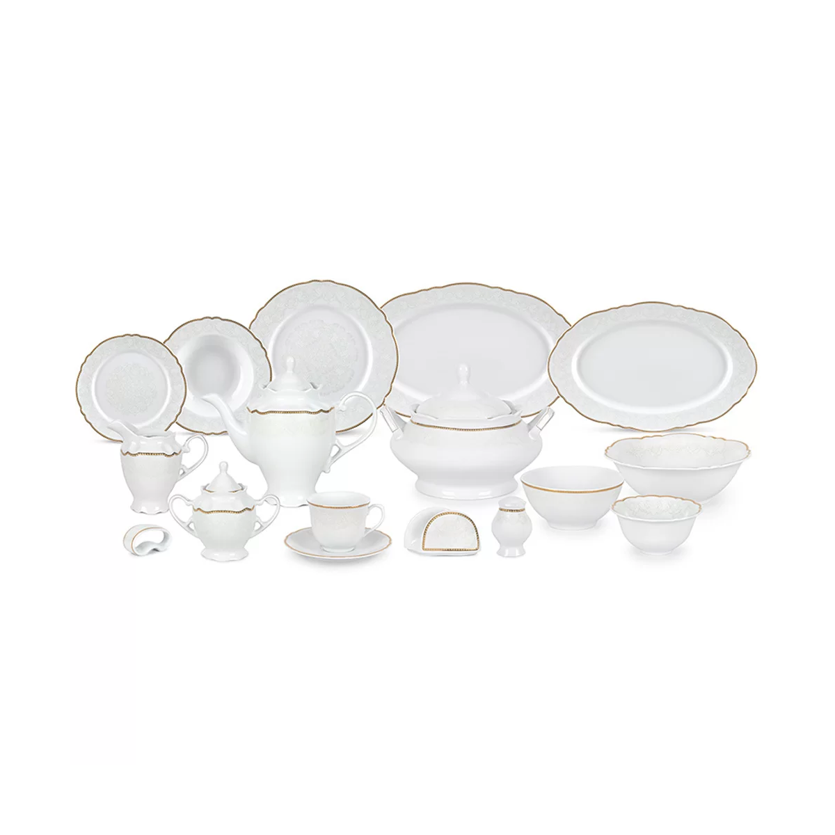 سرویس غذاخوری 102 پارچه چینی پردیس مدل الگانس ژینا سرویس غذاخوری 102 پارچه پارس اپال مدل الگانس ژینا-small-image