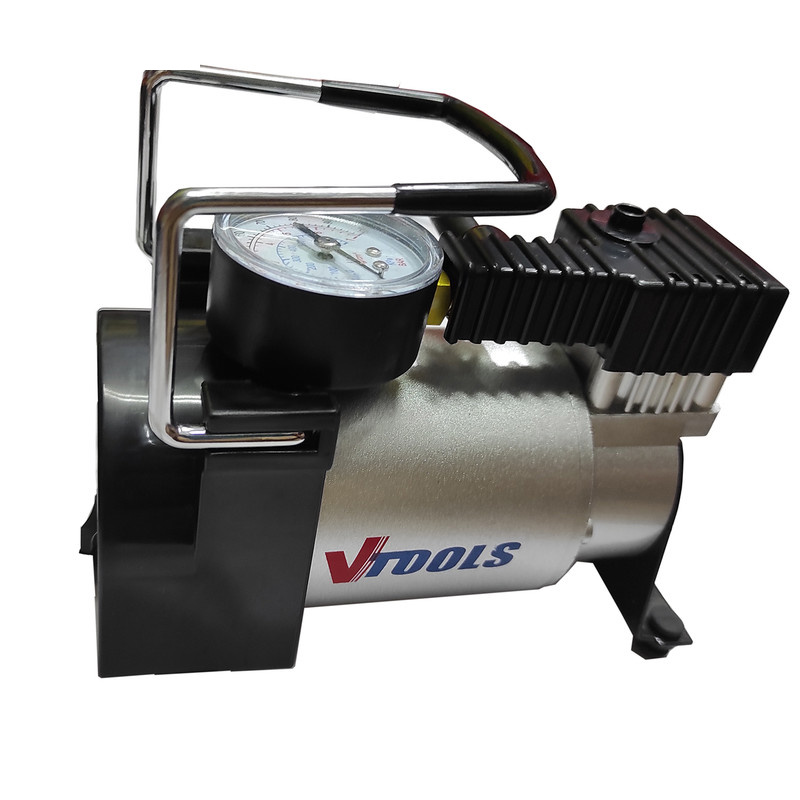 کمپرسور  هوا وی تولز مدل  تک پمپ کد SMT-VTOOLS-PORTABLEAIR COMPERESOR- 12V-100PSI