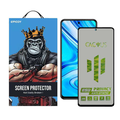 محافظ صفحه نمایش حریم شخصی اِپیکوی مدل Cactus-ESD-Privacy مناسب برای گوشی موبایل شیائومی Redmi Note 9 Pro Max - Note 9 Pro 5G - Note 9 Pro - Note 9 Pro (India) - Note 9S - Note 10 Lite