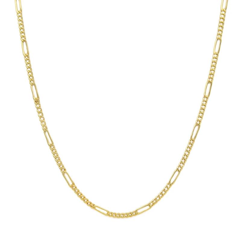 زنجیر طلا 18 عیار زنانه لاوندر طرح فیگارو طلایی کد 251 سایز 40