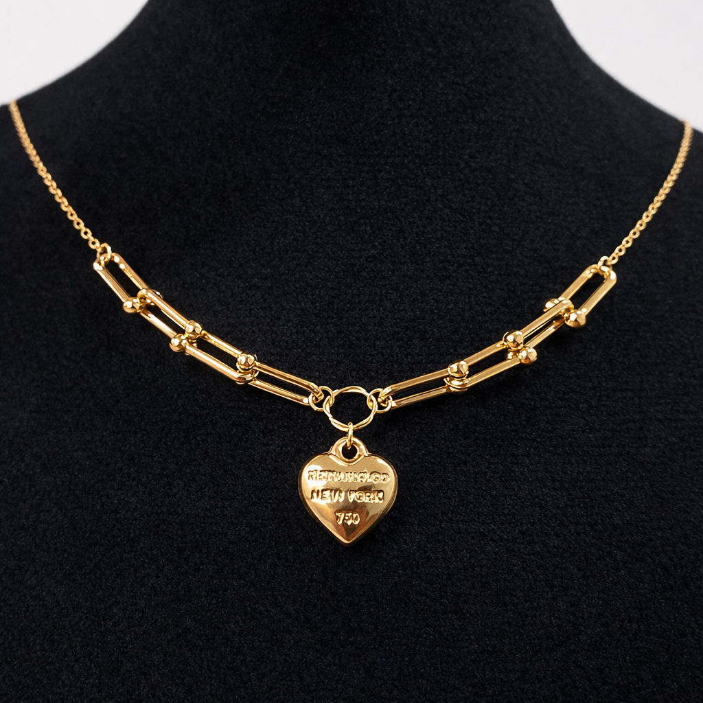 گردنبند طلا 18 عیار زنانه طرح تیفانی سایز 40 کد 597