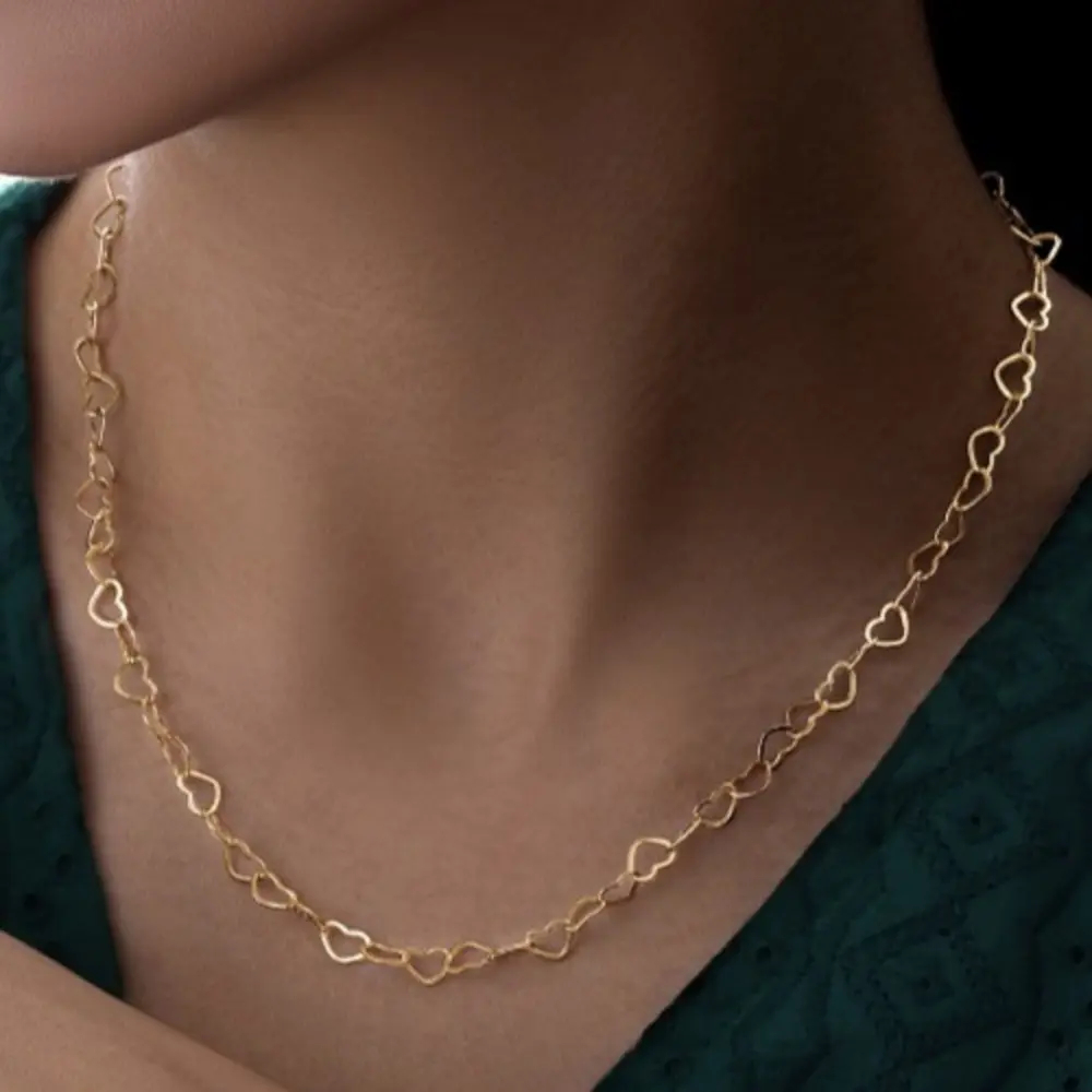 گردنبند طلا 18 عیار زنانه قلبی سایز 40 کد 553