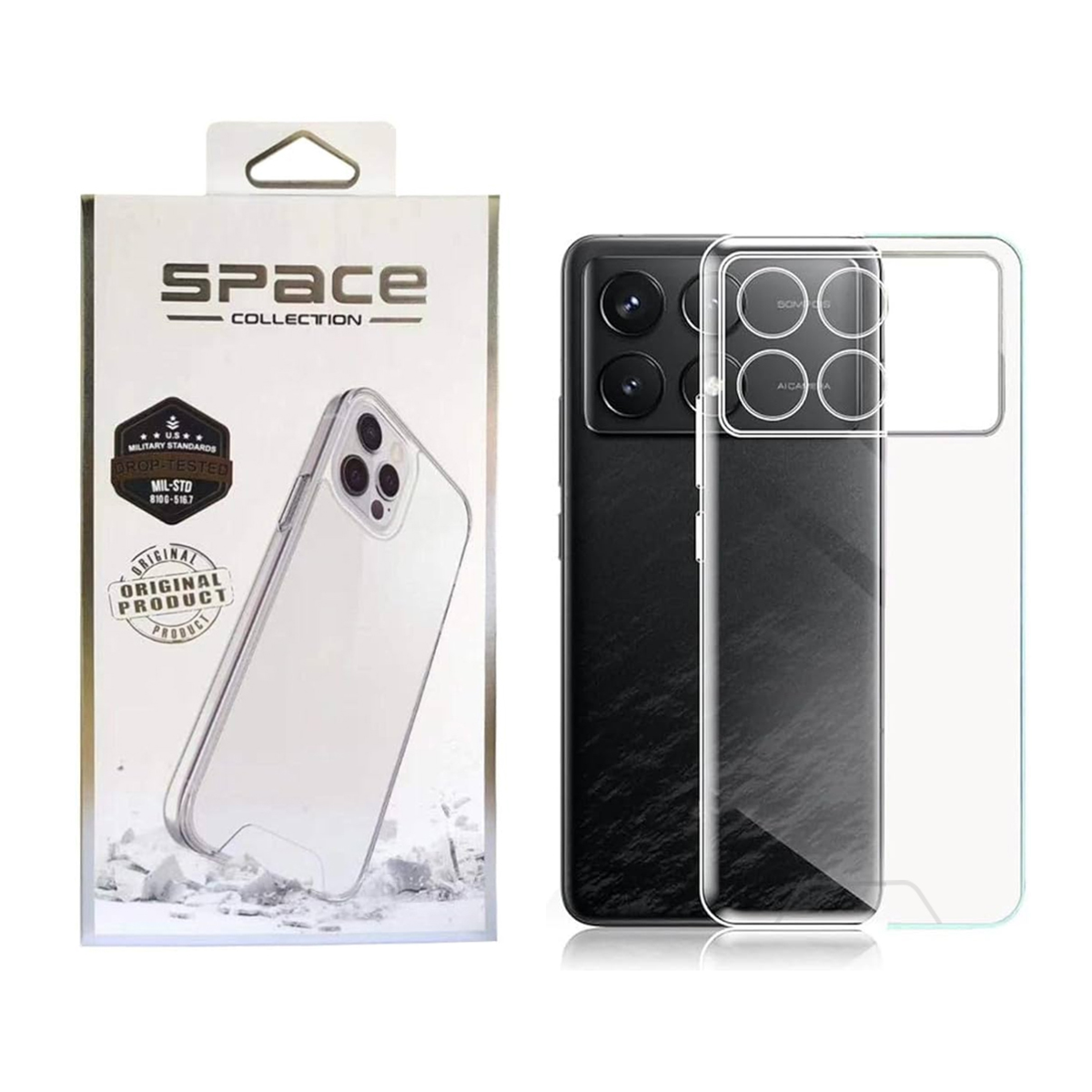 قاب گوشی پوکو X6 Pro اسپیس مدل ژله ای محافظ لنز دار قاب گوشی پوکو X6 Pro اسپیس مدل ژله ای محافظ لنز دار