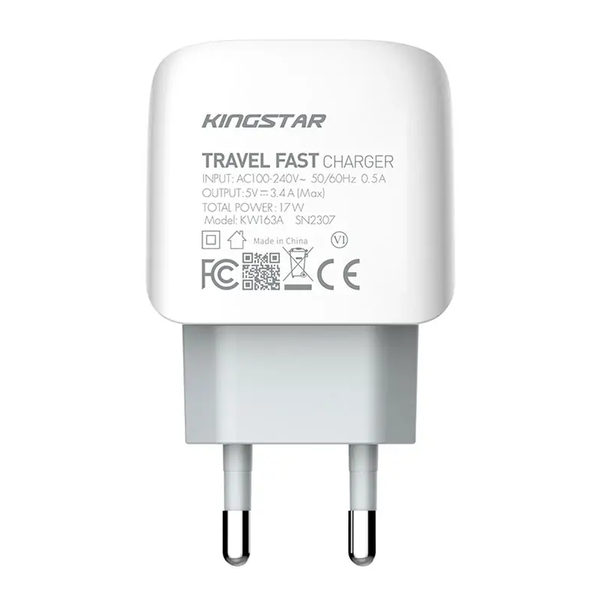 شارژر دیواری کینگ استار مدل KW163A توان 17 وات