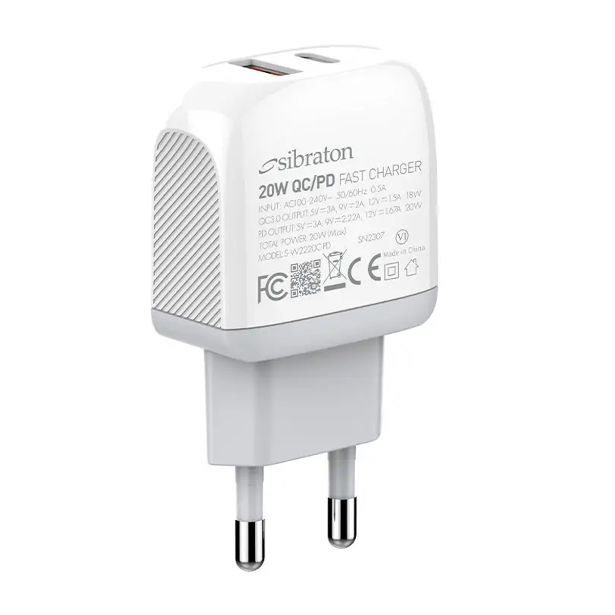 شارژر دیواری سیبراتون مدل S-W2220i-PD توان 20 وات شارژر دیواری سیبراتون مدل S-W2220i-PD توان 20 وات