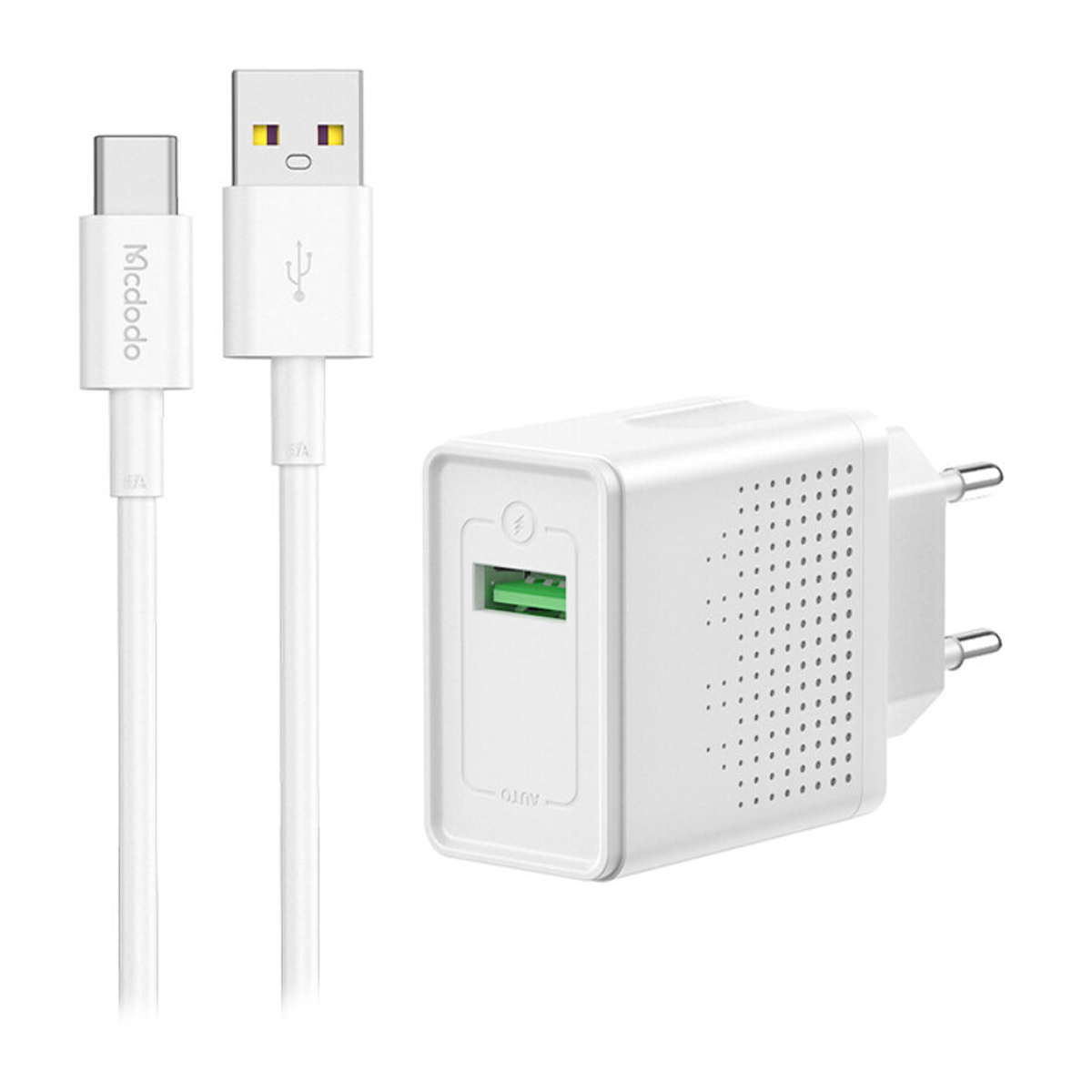 شارژر دیواری مک دودو مدل CH-5750 توان 18 وات به همراه کابل تایپ سی