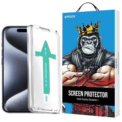 گلس گوشی اپل iPhone 15 Pro اپیکوی مدل Xundd Axe Easy install