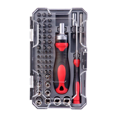 سری پیچ گوشتی و سری بکس رونیکس مدل HR-2717 مجموعه 55 عددی