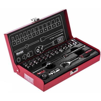 آچار و سری بکس رونیکس مدل RH-2617 مجموعه 17 عددی آچار و سری بکس رونیکس مدل RH-2617 مجموعه 17 عددی