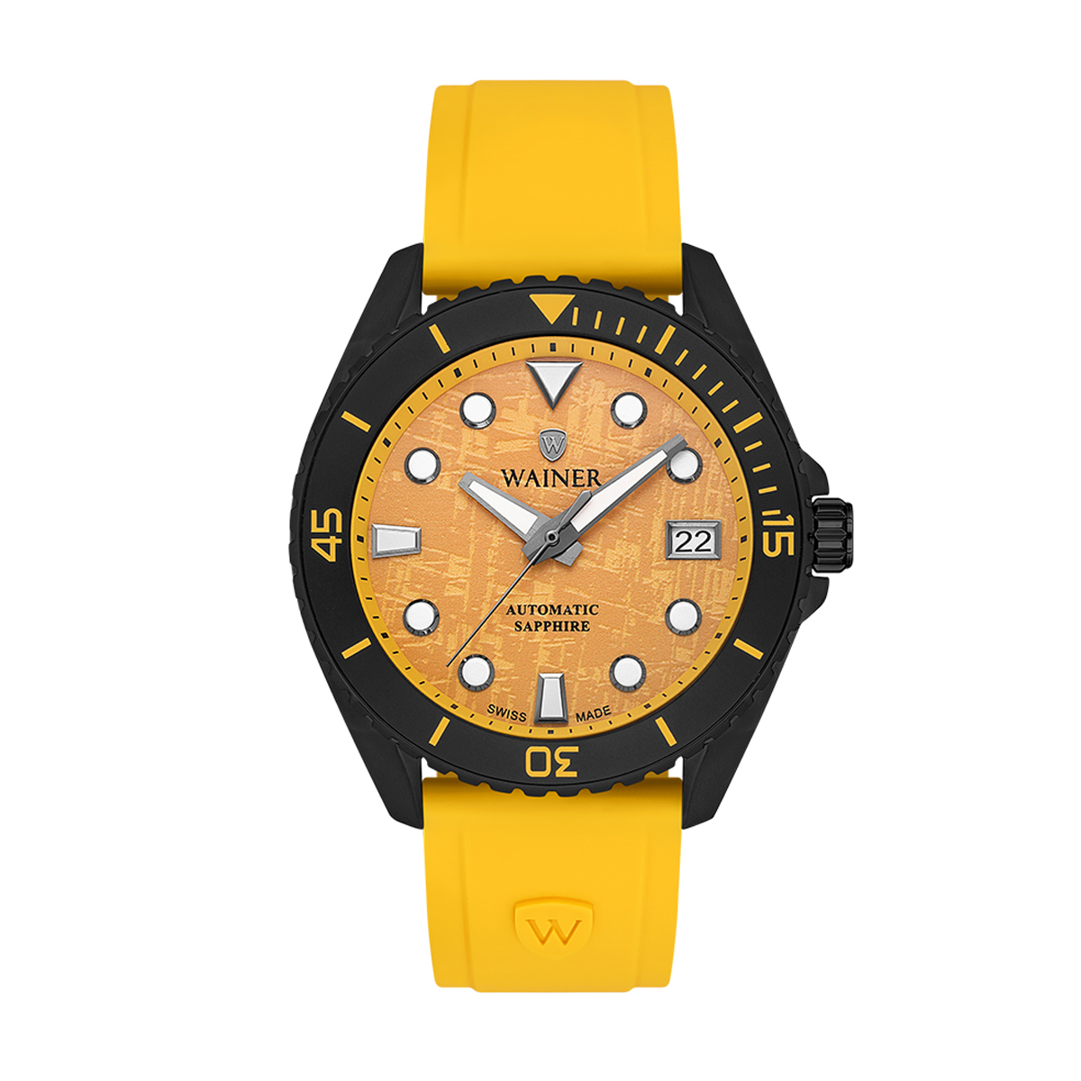ساعت مچی مردانه واینر مدل WA.25110-B بند رابر زرد