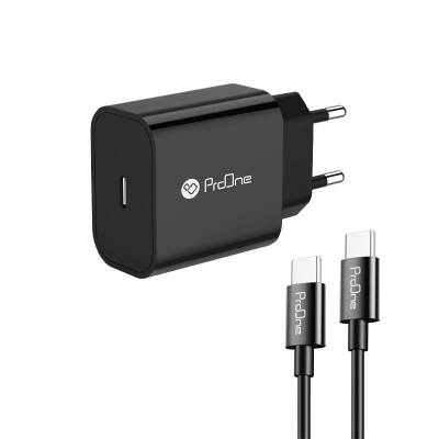 شارژر دیواری پرووان مدل PWC501 توان 25 وات شارژر دیواری پرووان مدل PWC501 به همراه کابل USB-C