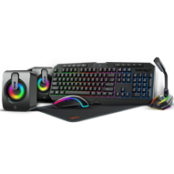 ست گیمینگ کیبورد ، اسپیکر ، میکروفون ، ماوس ، ماوس پد پورودو Ultimate Gaming Kit PDX215-small-image