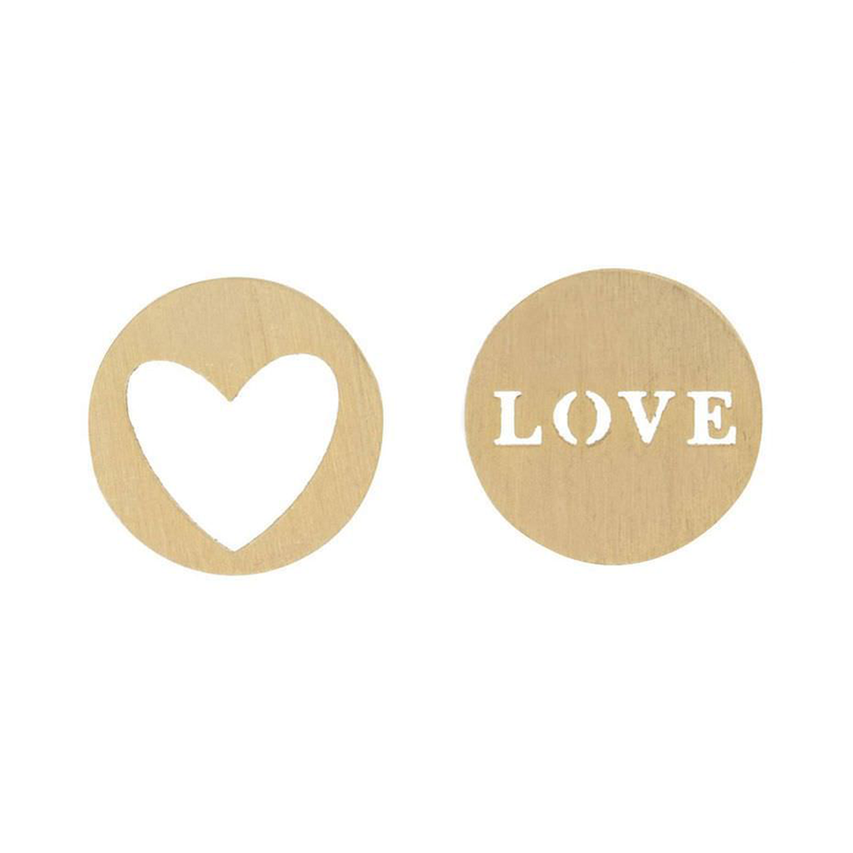 گوشواره طلا زنانه طرح لاو و قلب ساده قو طلایی کد E032780 گوشواره طلا زنانه طرح لاو و قلب ساده قو طلایی کد E032780