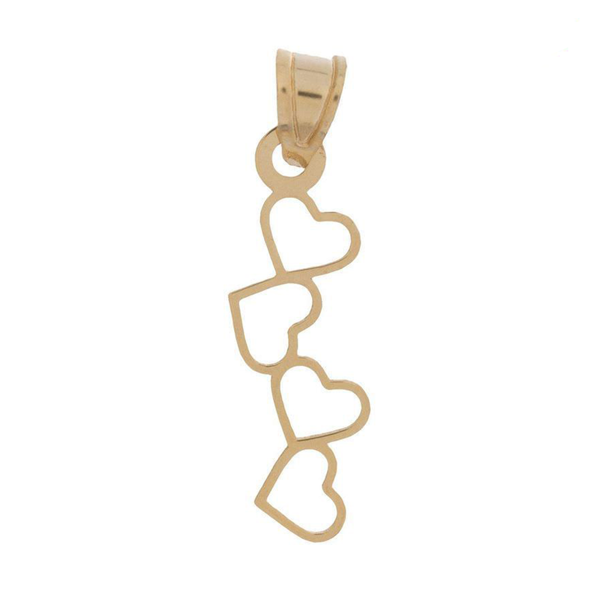 آویز طلا زنانه طرح چهار قلب قو طلایی کد P035768 آویز طلا زنانه طرح چهار قلب قو طلایی کد P035768