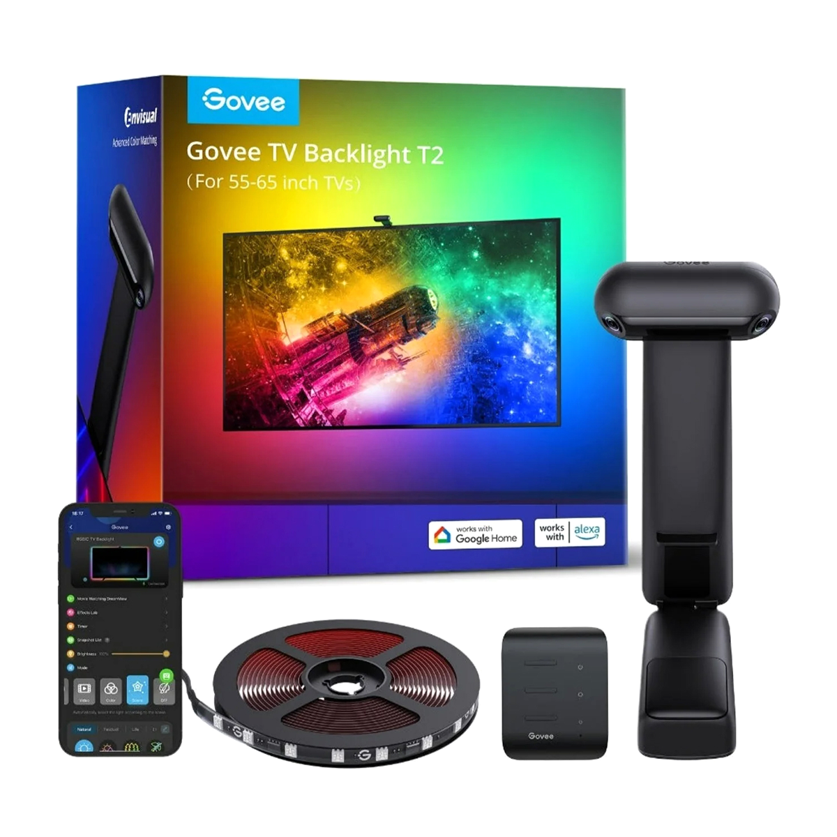 ریسه هوشمند تلویزیون 55 - 65 اینچ گووی مدل Envisual TV Backlight T2 H605C ریسه هوشمند تلویزیون 55 - 65 اینچ گووی مدل Envisual TV Backlight T2 H605C