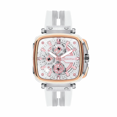 ساعت مچی مردانه کوانتوم مدل PWG1014.533 بند رابر سفید