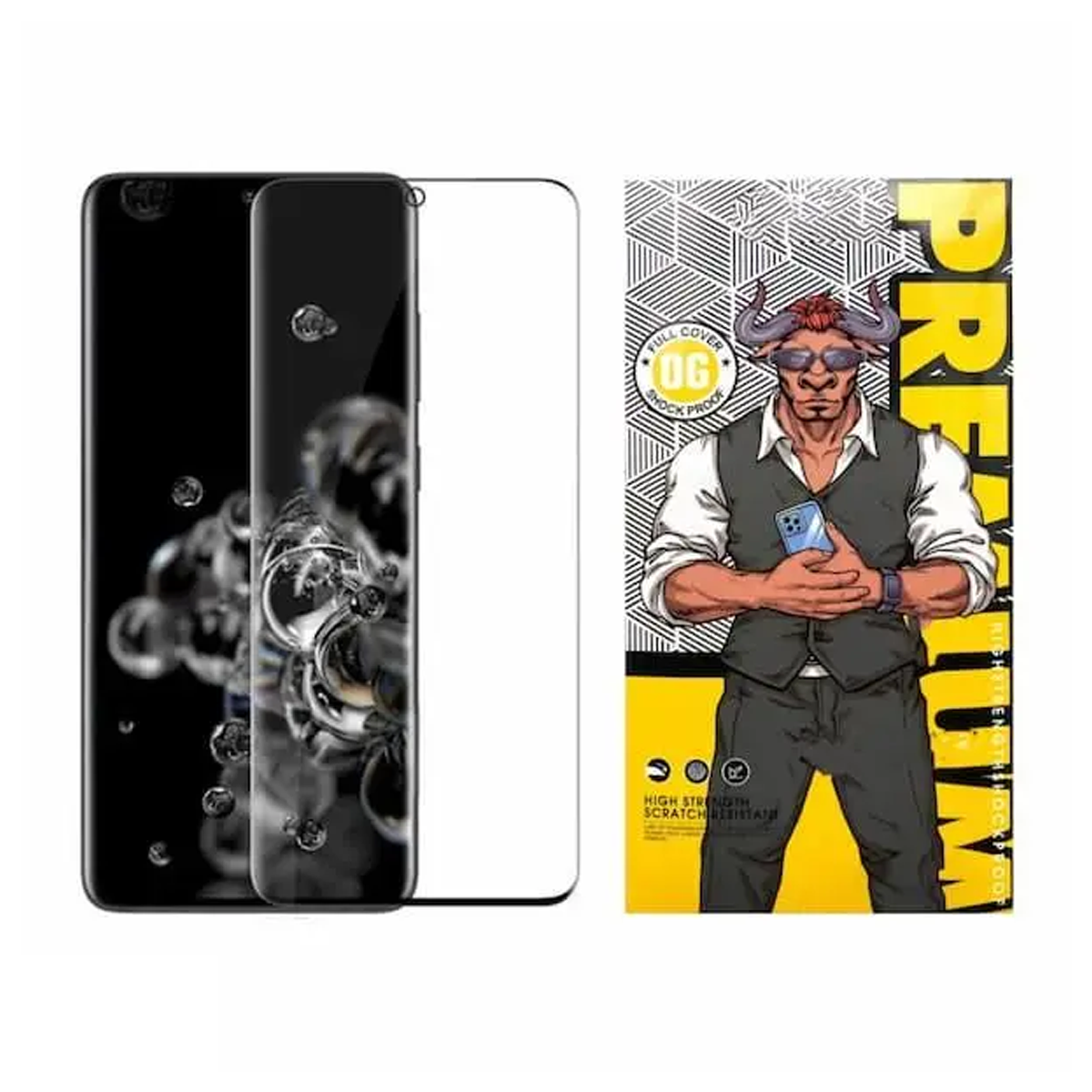 گلس گوشی سامسونگ Galaxy S20 Ultra اوجی مدل شیشه ای فول چسب 9H